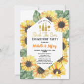Zonnebloem Voorraad De Bar Verloving Feestje Kaart (Voorkant)
