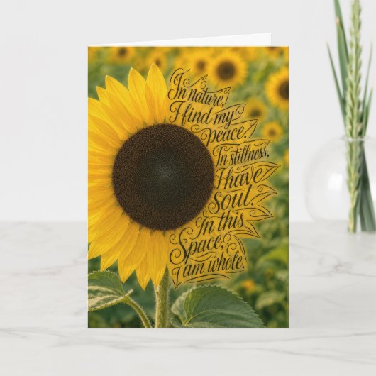 Zonnebloem Vrede Kaart (Voorkant)