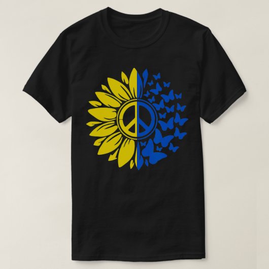 Zonnebloem Vrede Oekraïne Oekraïense vlag Fla T-shirt (Design voorkant)