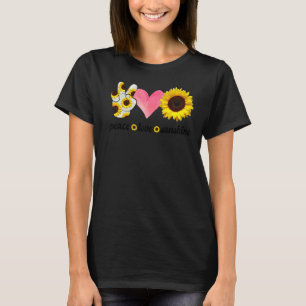 Zonnebloem Vredesliefde Zonnezon T-shirt