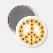 Zonnebloem Vredesteken magneten (Voorkant / Achterkant)