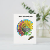 Zonnebloem Vreugde Briefkaart (Staand voorkant)