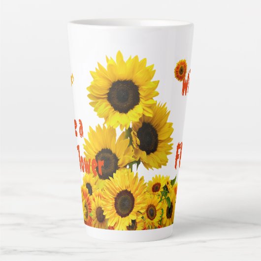 Zonnebloem Vrij en vrij zijn Latte Mok (Voorkant)