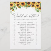 Zonnebloem Vrijgezellenfeest (Voorkant)