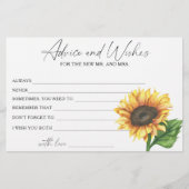 Zonnebloem Vrijgezellenfeest Advies en Wensen Briefpapier (Voorkant)