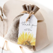 Zonnebloem vrijgezellenfeest bedankt label cadeaulabel