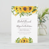 Zonnebloem Vrijgezellenfeest Brunch Kaart (Staand voorkant)