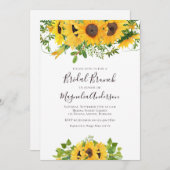 Zonnebloem Vrijgezellenfeest Brunch Kaart (Voorkant / Achterkant)