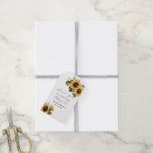 Zonnebloem Vrijgezellenfeest Cadeaulabel (Met Touw)