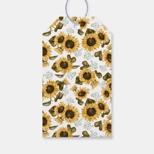 Zonnebloem Vrijgezellenfeest Cadeaulabel (Achterkant)