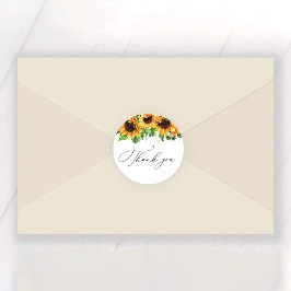 Zonnebloem Vrijgezellenfeest Classic Ronde Sticker