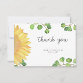 Zonnebloem vrijgezellenfeest dank je kaart (Voorkant)