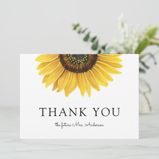 Zonnebloem Vrijgezellenfeest Dank u (Staand voorkant)