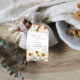 Zonnebloem Vrijgezellenfeest dank u cadeau Label Cadeaulabel