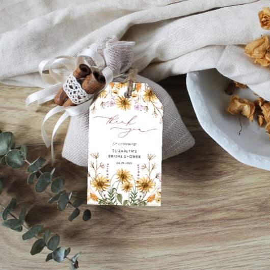 Zonnebloem Vrijgezellenfeest dank u cadeau Label Cadeaulabel