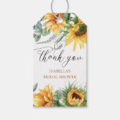 Zonnebloem Vrijgezellenfeest Dank u Cadeaulabel (Voorkant)