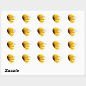 Zonnebloem Vrijgezellenfeest Dank u hart Stickers (Vel)