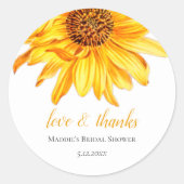 Zonnebloem | Vrijgezellenfeest Dank u Sticker (Voorkant)