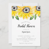 Zonnebloem Vrijgezellenfeest Elegant Script Waterv Kaart (Voorkant)