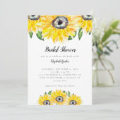 Zonnebloem Vrijgezellenfeest Elegant Waterverf Chi Kaart (Staand voorkant)
