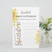 Zonnebloem vrijgezellenfeest emoji picoloog (Staand voorkant)