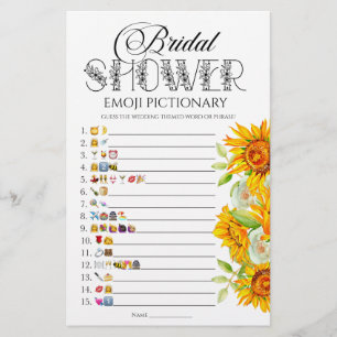 Zonnebloem vrijgezellenfeest emoji picoloog