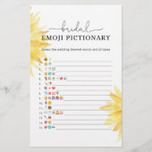 Zonnebloem vrijgezellenfeest emoji picoloog (Voorkant)