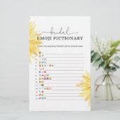 Zonnebloem vrijgezellenfeest emoji picoloog (Staand voorkant)