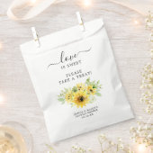 Zonnebloem Vrijgezellenfeest Favor Bag Love is Swe Bedankzakje (Geknipt)
