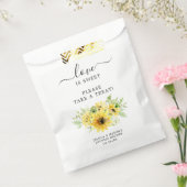 Zonnebloem Vrijgezellenfeest Favor Bag Love is Swe Bedankzakje (Gezegeld)