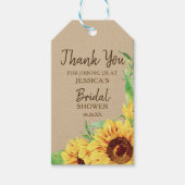 Zonnebloem Vrijgezellenfeest Favor Tags Cadeaulabel (Voorkant)