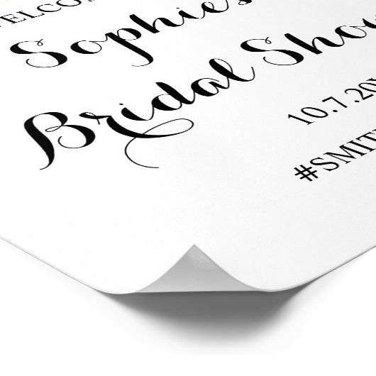 Zonnebloem Vrijgezellenfeest Floral Welkomstteken  Poster (Hoek)