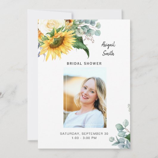 Zonnebloem Vrijgezellenfeest Foto Eucalyptus Kaart (Voorkant)