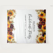 Zonnebloem vrijgezellenfeest fotocabine achtergron wandkleed (Voorkant (horizontaal))