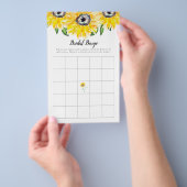 Zonnebloem Vrijgezellenfeest Game Bingo Floral Flyer (Hand)