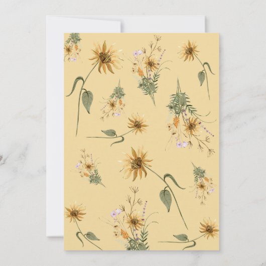 Zonnebloem Vrijgezellenfeest Kaart (Achterkant)