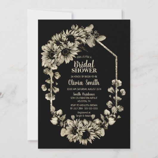 Zonnebloem Vrijgezellenfeest Kaart (Voorkant)