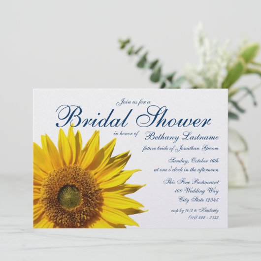 Zonnebloem Vrijgezellenfeest Kaart (Staand voorkant)