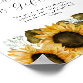 Zonnebloem Vrijgezellenfeest Kaarten en geschenken Poster (Hoek)