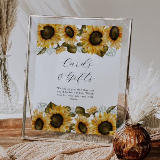 Zonnebloem Vrijgezellenfeest Kaarten en geschenken Poster