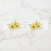 Zonnebloem Vrijgezellenfeest Koppels Waterfles Etiket (Enkel label)