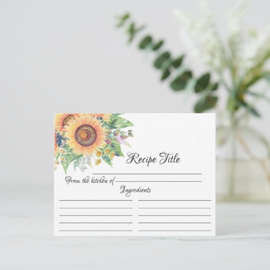 Zonnebloem Vrijgezellenfeest — Ontvangkaart Briefkaart (Staand voorkant)