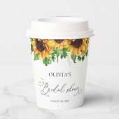 Zonnebloem Vrijgezellenfeest papier Cup Papieren Bekers (Achterkant)