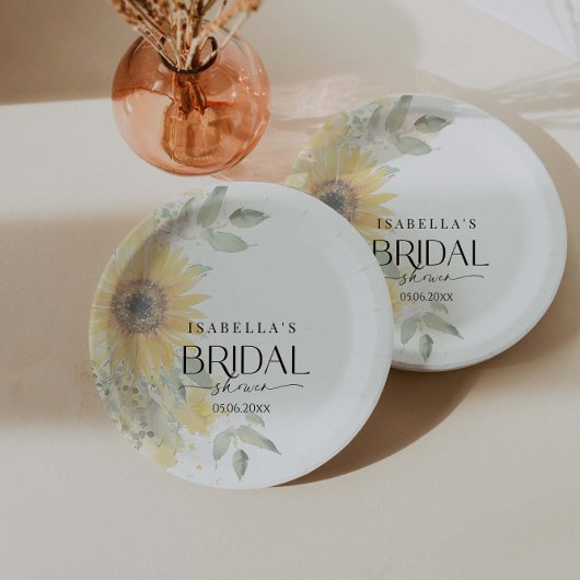 Zonnebloem Vrijgezellenfeest Papieren Bordje