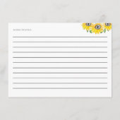 Zonnebloem Vrijgezellenfeest Recipe Kaart Waterver (Achterkant)