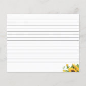 Zonnebloem Vrijgezellenfeest Recipkaart (Achterkant)