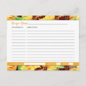 Zonnebloem Vrijgezellenfeest Recipkaart Briefkaart (Achterkant)