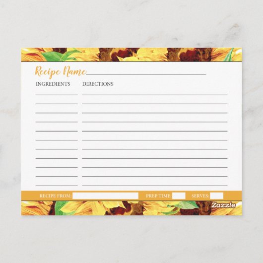 Zonnebloem Vrijgezellenfeest Recipkaart Briefkaart (Achterkant)