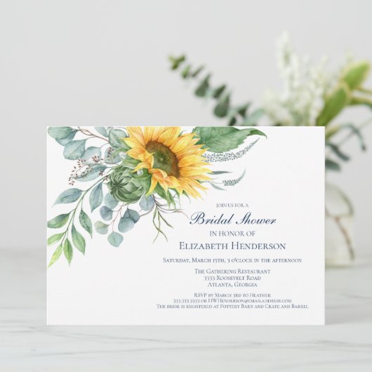 Zonnebloem Vrijgezellenfeest rustiek Kaart (Staand voorkant)