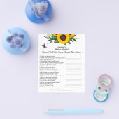 Zonnebloem Vrijgezellenfeest Trivia Flyer (Enkel)